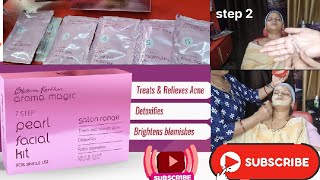 Aroma magic pulse 7 step facial kit review and full demo step by step at home 🏡 [upl. by Nuahsad]