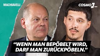 Olaf Scholz amp RIN Bundeskanzler trifft RapStar  COSMO Machiavelli [upl. by Leroj]