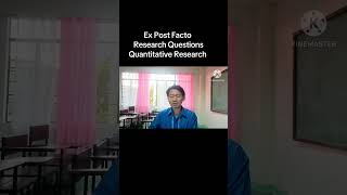 Ex Post Facto Research Questions research [upl. by Ardith]