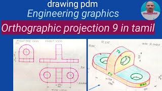 ORTHOGRAPHIC PROJECTION 9 [upl. by Aniat]