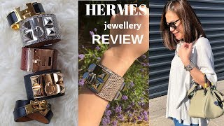 Hermes leather fashion jewelry reviewCDC Kelly Dog Kelly Double Tour Clic Clac bracelets愛馬仕首飾 [upl. by Lewej955]