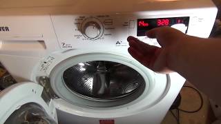 Review and Demonstration of Hoover DYN7144XD1 7kg 1400 spin super slim depth washing Machine [upl. by Pugh883]