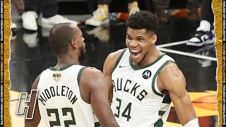 Giannis Antetokounmpo EPIC ALLEYOOP DUNK to Seal Game 5  Bucks vs Suns  2021 NBA Finals [upl. by Syah]