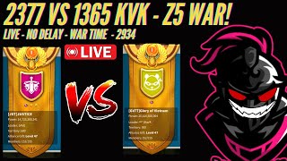 2377 VS 1365 KVK  Z5 WAR  NO DELAY LIVE [upl. by Odravde]