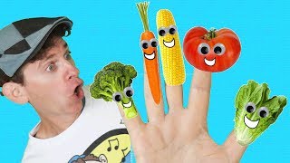 Finger Family Song  Vegetables With Matt  Nursery Rhymes Childrens Song  Learn English Kids [upl. by Neeloc]