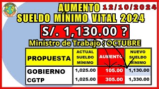 CGTP  Aumento del Sueldo Mínimo 2024  Avance del aumento de la remuneración mínima vital [upl. by Miguel]