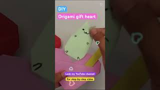 ★ DIY ORIGAMI NA WALENTYNKI  DLA MAMY ★DIY Origami gift heart shorts [upl. by Idnahk]