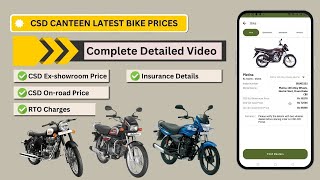 CSD Canteen Bike Price List 2024 [upl. by Letnohs]