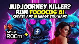 Run FOOOCUS AI on AMD GPU with Fedora Linux and create ANY AI image you want Midjourney DallE [upl. by Hairom]