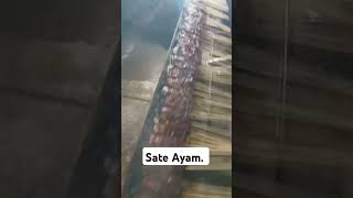 Sate Ayam dibakar jumlah banyak sate sateayam satemadura satay traditionalfood viralvideo [upl. by Chessy]