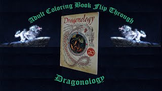 📖 Adult Coloring Book Flip through  Dragonology [upl. by Atims]