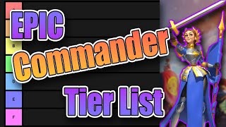 F2P Gods EPIC Commander Tier List  Rise of Kingdoms [upl. by Nnoryt]