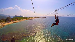 HD Dragons Breath Zipline  Zip Line over Water  Labadee Haiti [upl. by Woods906]