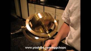 Large Brass Gyroscope Demonstration HD [upl. by Dennett200]