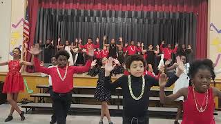 Students at LAs Baldwin Hills Elementary Dance To Luther Vandross Bad Boy  Having a Party [upl. by Boulanger155]