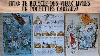 Tuto Spécial Recyclage Je transforme mes vieux livres en pochette cadeau [upl. by Grantham52]