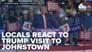 Locals react to Donald Trumps visit to Johnstown [upl. by Annail]