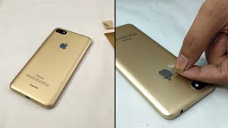 Redmi 6a converted in Iphone XS Just Gold apple lamination wrap skin [upl. by Yrhcaz]