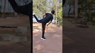 Miramar beach Goa back kick practicemartialartsviralvideogoaimfkaratezoneviralreels [upl. by Jasper]