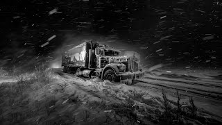 Frozen Truck Stranded in a Snowstorm  Icy Road Survival [upl. by Gaeta]