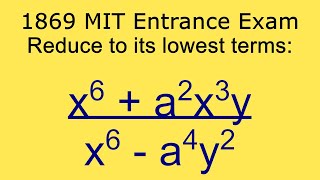 From 1869 can you answer this MIT entrance exam question [upl. by Aical]