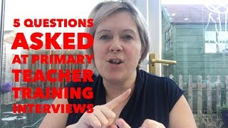 5 Questions asked at the PGDE Primary teacher interview  Teacher Tuesday 3 [upl. by Blessington]