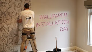 Wallpaper installation in Melbourne residence  Eijffinger wallpapers [upl. by Yrrak]