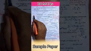 Mid Term  Half Yearly  20 MCQs  Sample Paper  maths trending class10 shorts ytshorts mcq [upl. by Cave127]