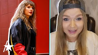 TikToker REACTS To Taylor Swift Wearing Her Old Chiefs Jacket Sold On eBay [upl. by Egiedan]