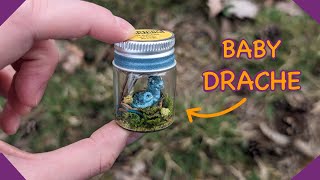 Baby Drache im Glas  DIY mit Fimo [upl. by Suidualc]