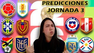 PREDICCIÓN ELIMINATORIAS MUNDIAL 2026🌎⚽  JORNADA 3🔥 [upl. by Sivehc]