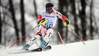 Mehmet Cekic 1st run  Mens slalom standing  Alpine skiing  Sochi 2014 Paralympics [upl. by Liemaj]