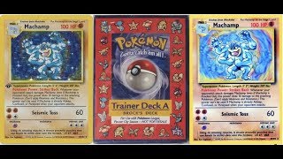 Why Are All Base Set Machamps 1st Edition Trainer Deck A amp PreBase Machamp [upl. by Idnak]