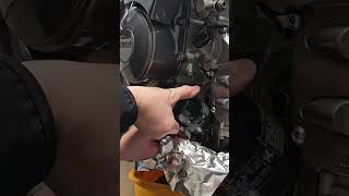 YAMAHA FJR1300 Oil change [upl. by Aynuat873]