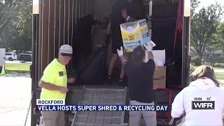 Rockford residents declutter safely at Super Shred and Recycling Day [upl. by Gayle]