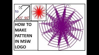 MSW logo tutorialMSW LOGO pattern commandsRepcount commandLogo commands for class 3 amp 4 [upl. by Irrok146]