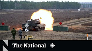 Watch Ukrainian soldiers learn to use Leopard 2 tanks [upl. by Richlad]