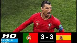 Portugal vs España 33 Rusia 2018 Resumen en Español [upl. by Aroz]