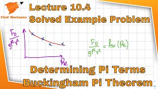 Fluid Mechanics 104  Solved Example Problem  Determining Pi Terms Buckingham Pi Theorem [upl. by Meldon]