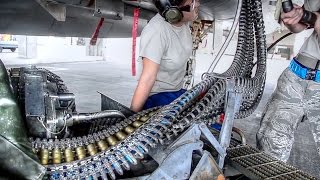 Air Force Weapons Loaders Arm F15 Fighters [upl. by Fredek]