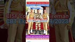 CISF constable Fireman admit card download viralvideo admitcard exam cisf constable tradesman [upl. by Ikkela233]