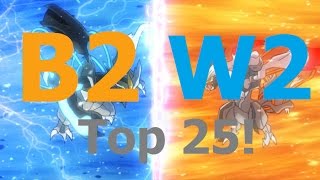 Top 25 Themes of Pokemon B2W2 Black 2 amp White 2 [upl. by Pentha]