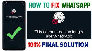Whatsapp Unbanned kaise kare ✅  this account can no longer use whatsapp  whatsapp banned my number [upl. by Volotta932]