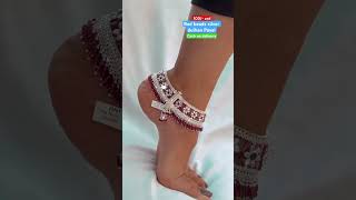 New designer silver red beads heavyweight dulhan payal with 70 discount shorts ytshorts silver [upl. by Shawn]