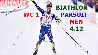 BIATHLON PURSUIT MEN 4122016 World Cup 1 Ostersund Sweden [upl. by Amora630]