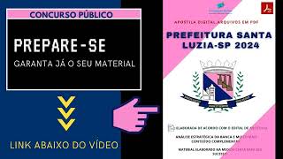 Apostila Prefeitura Santa Luzia MG Analista de Sistemas 2024 [upl. by Ecirpak]