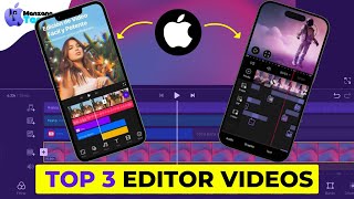 Top 3 Mejores Editor de video para iphone sin marca de agua Gratis 📱🍏 [upl. by Atinyl]