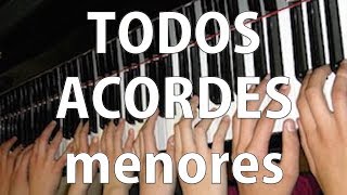 ACORDES menores NO TECLADO OU PIANO [upl. by Siwel]