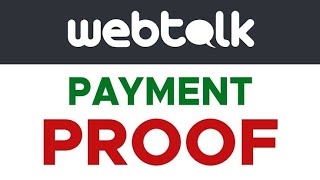 Payment proof Webtalk 1st withdrawal  Webtalk payment proof by Nadeem Riaz [upl. by Iek514]