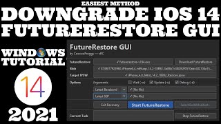 Downgrade iOS 14  FutureRestore GUI Windows  FutureRestore Windows  FutureRestore iOS 14  2021 [upl. by Iorgo372]